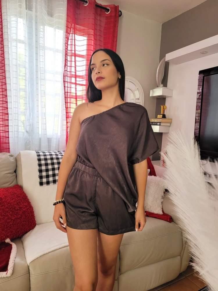 Almirante Charcoal Romper/Asymmetric Romper