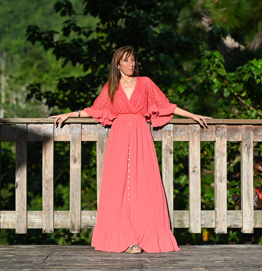 Mariposa Maxi Dress/Coral Maxi Dress